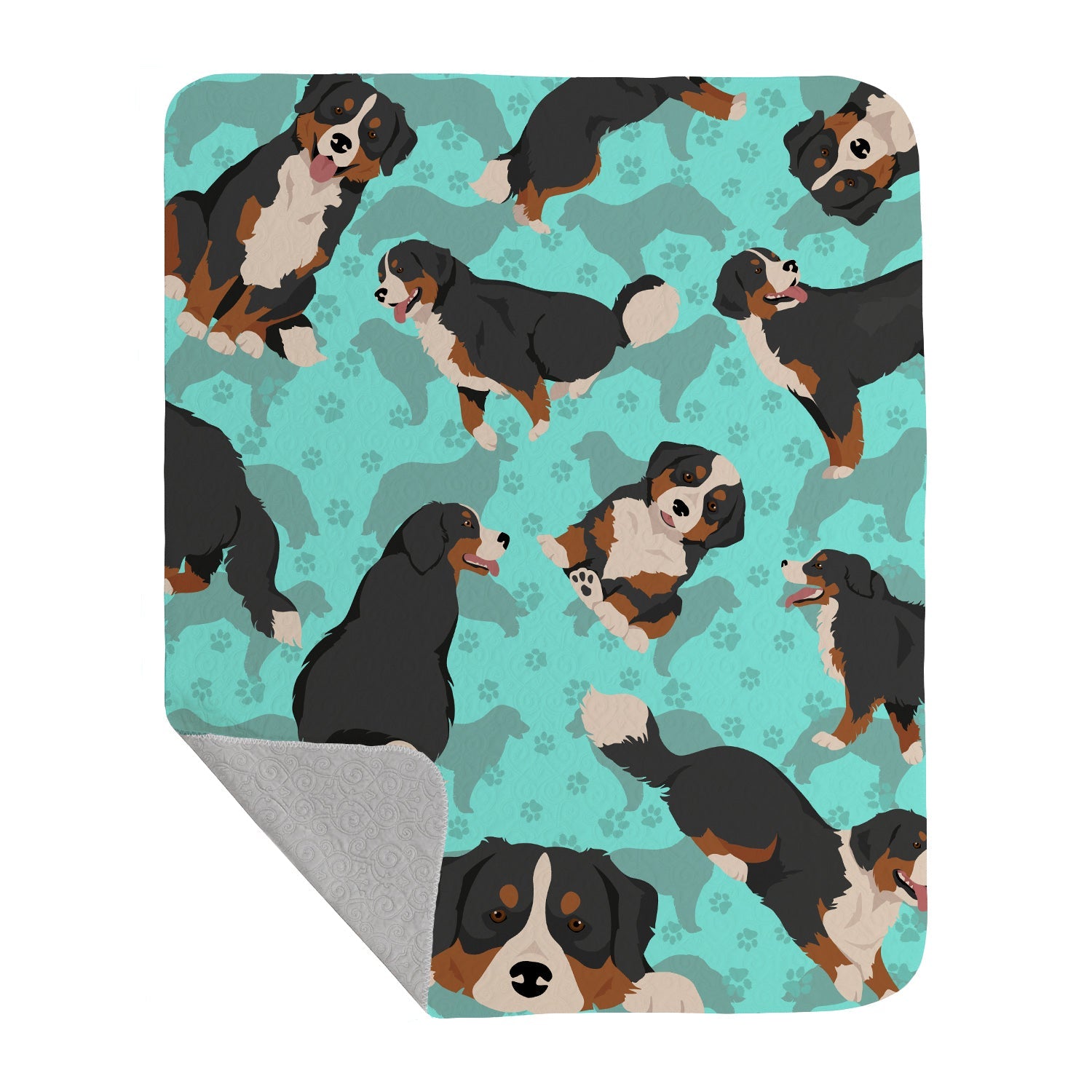 Bernese Mountain Dog Quilted Blanket 50×60