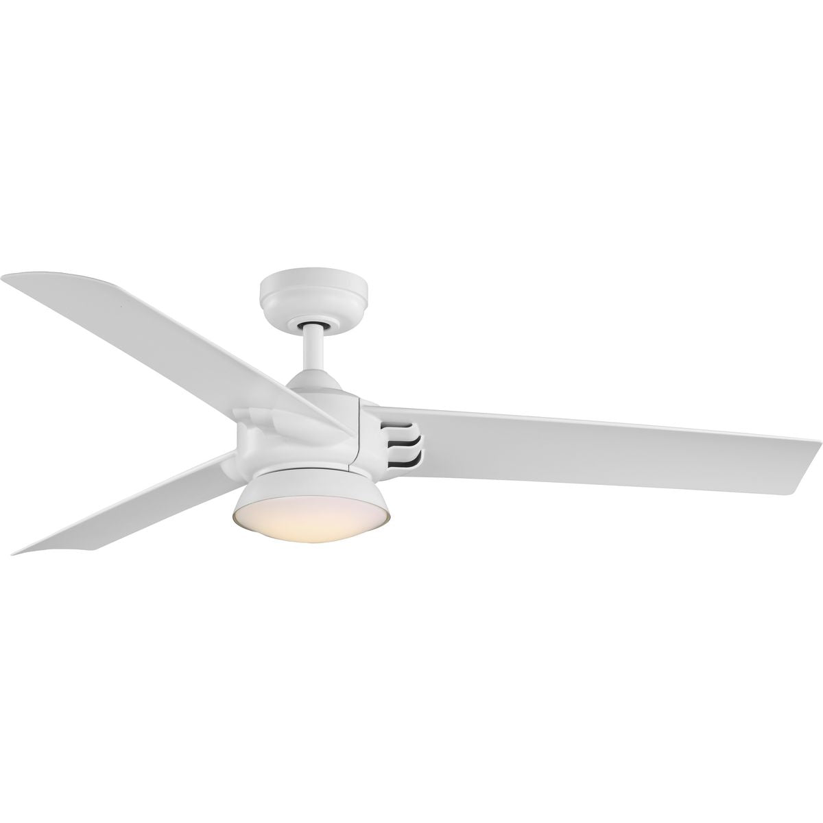 PROGRESS LIGHTING P250062-028-30 Edwidge Collection 3-Blade White 52-Inch DC Motor LED Contemporary Ceiling Fan in Satin White