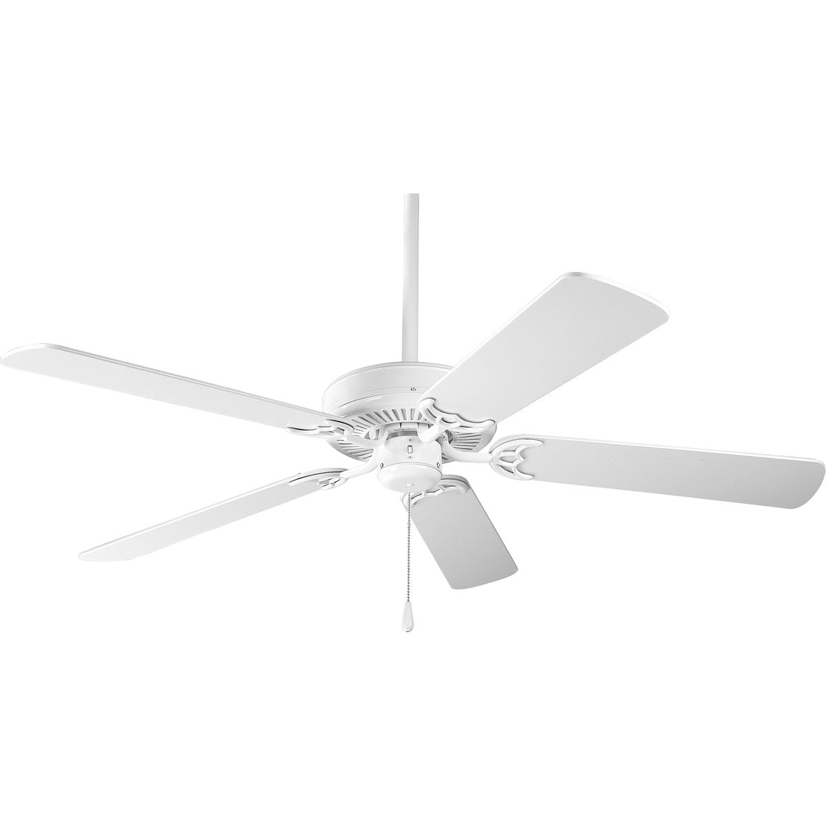 PROGRESS LIGHTING P250066-030 AirPro Energy Star-Rated 52-Inch White 5-Blade AC Motor Traditional Ceiling Fan in White