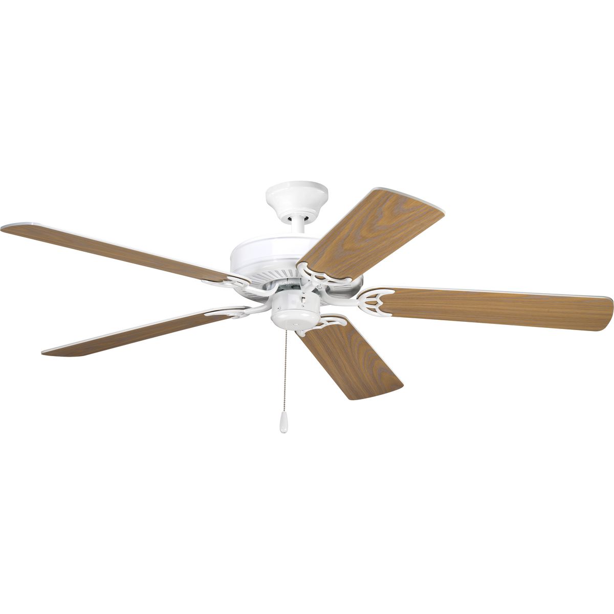 PROGRESS LIGHTING P2501-30 AirPro Collection 52″ Five-Blade Ceiling Fan in White