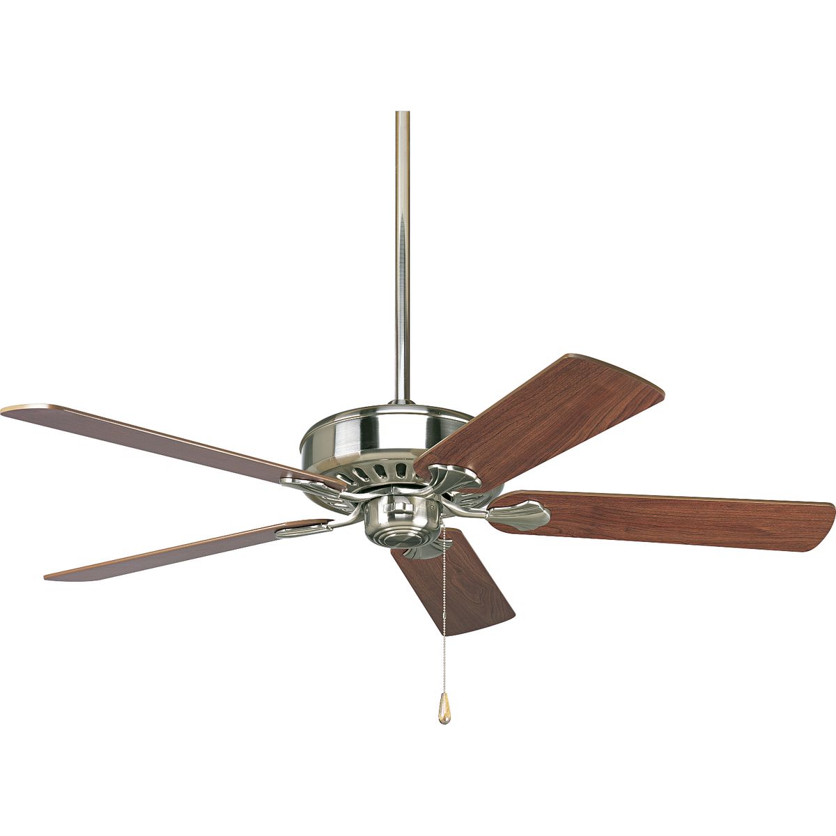 PROGRESS LIGHTING P2503-09 AirPro Collection Performance 52″ Five-Blade Ceiling Fan in Brushed Nickel