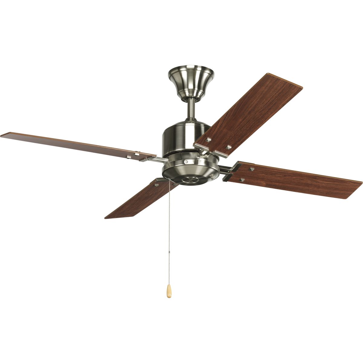 PROGRESS LIGHTING P2531-09 Clifton Heights Collection 52″ Four-Blade Ceiling Fan in Brushed Nickel