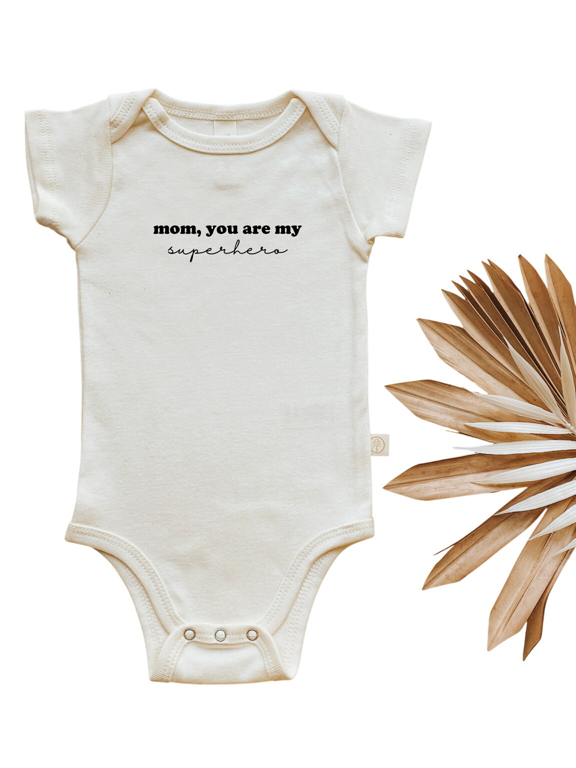 Short Sleeve Bodysuit | Mom Superhero | Organic Cotton