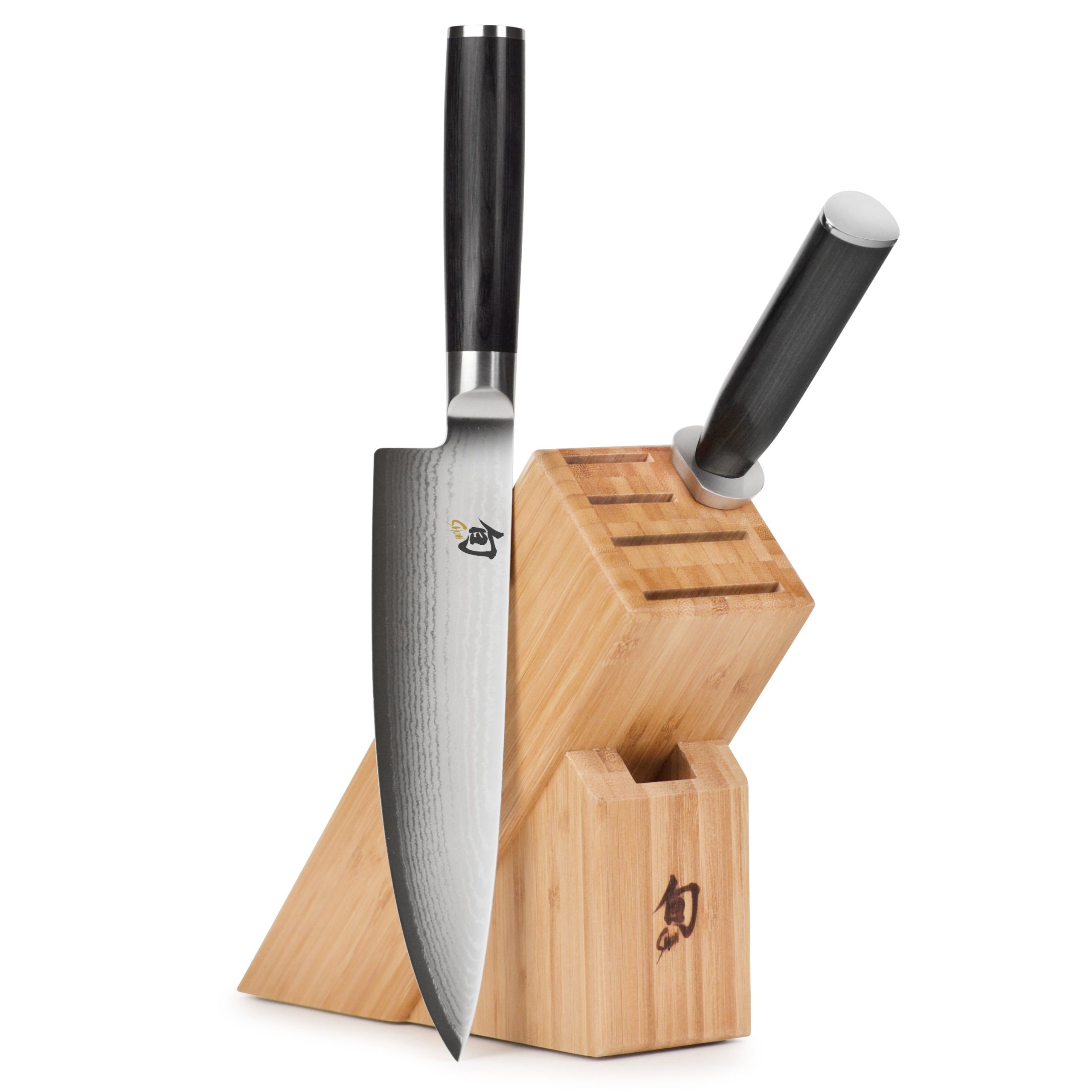 Shun Classic 8″ Chef’s Knife with Slimline Knife Block & Honing Steel