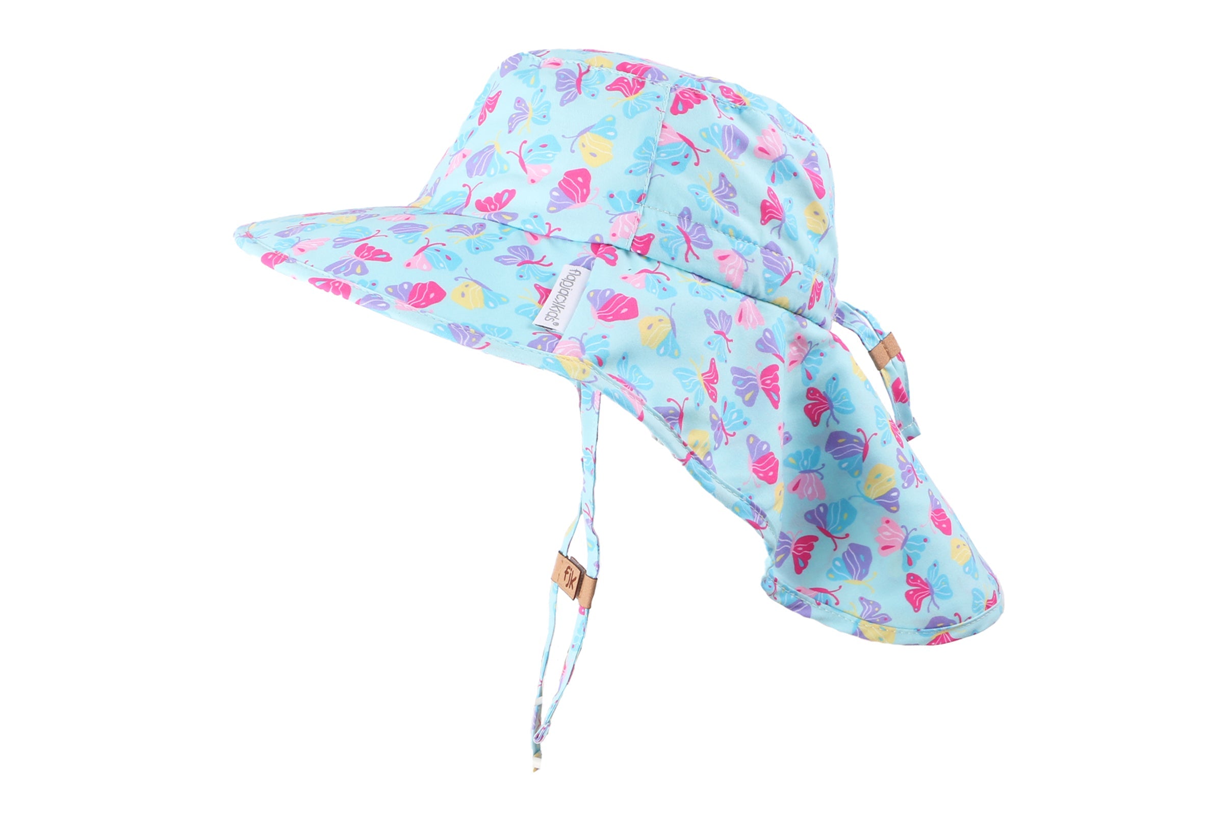 Baby/kids Sun Hat With Neck Cape – Butterfly