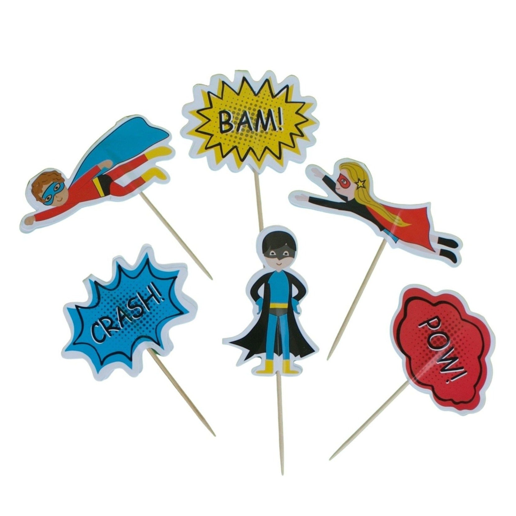 Superheroes Toppers (set Of 12)