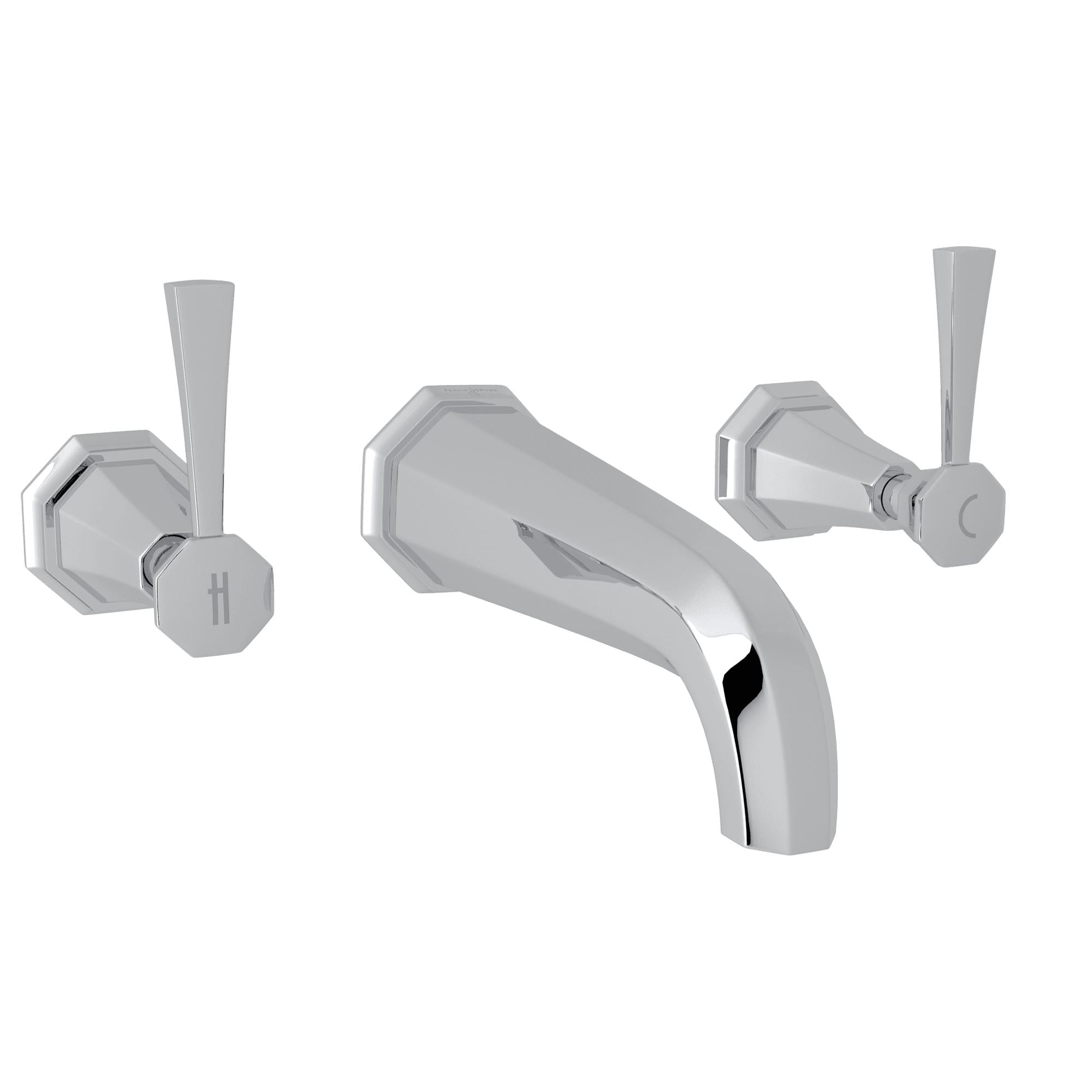 Perrin & Rowe U.3170 Deco Wall Mount Lavatory Faucet