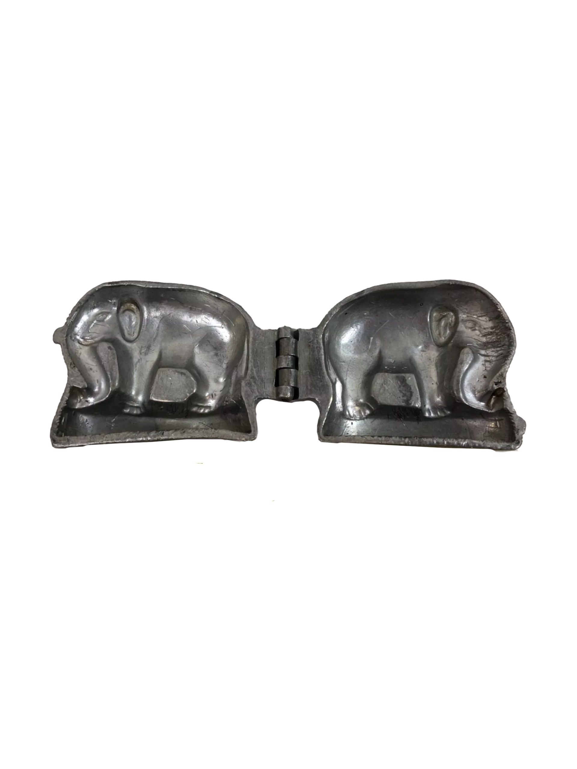 Vintage 1940s Pewter Elephant Ice Cream Mold