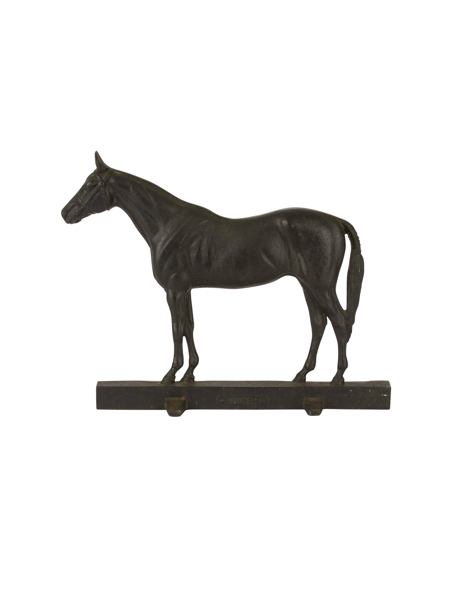 Vintage 1949 Cast Iron Bridled Horse Doorstop