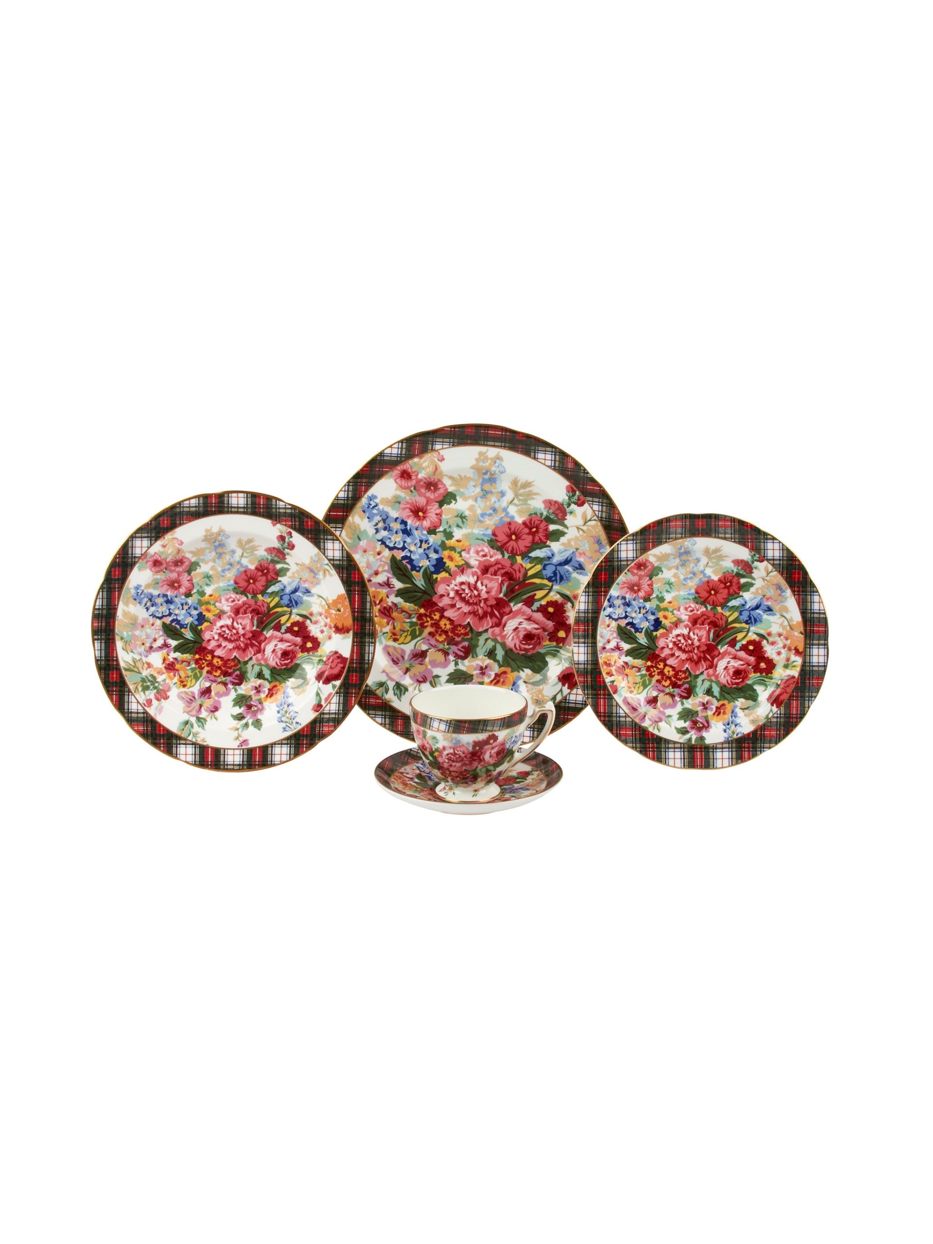 Vintage Ralph Lauren Hampton Floral Dinnerware for Six