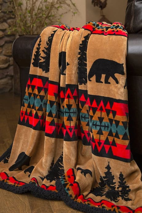 Bear Trails Throw Blanket