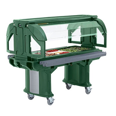 Cambro VBRHD6519 – Cold Food Buffet, 82″L x 42″W x 62″H, holds (5) full size pans, Kentucky green