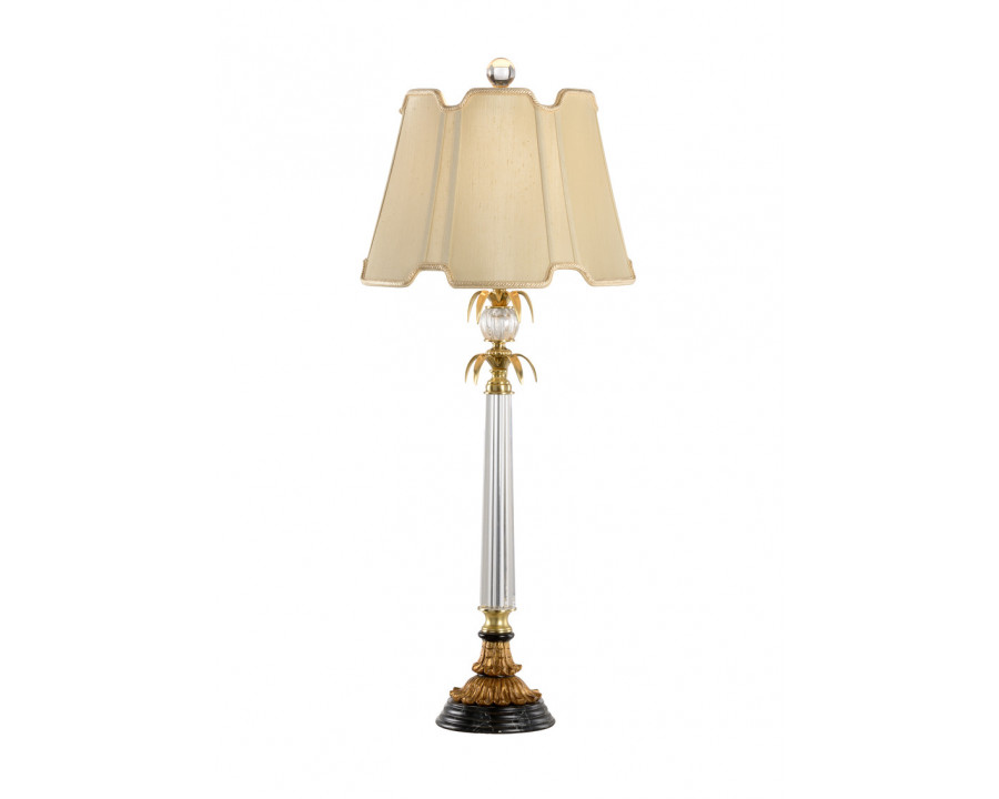 Chelsea House – Forsythe Buffet Lamp in Clear/Antique Brass