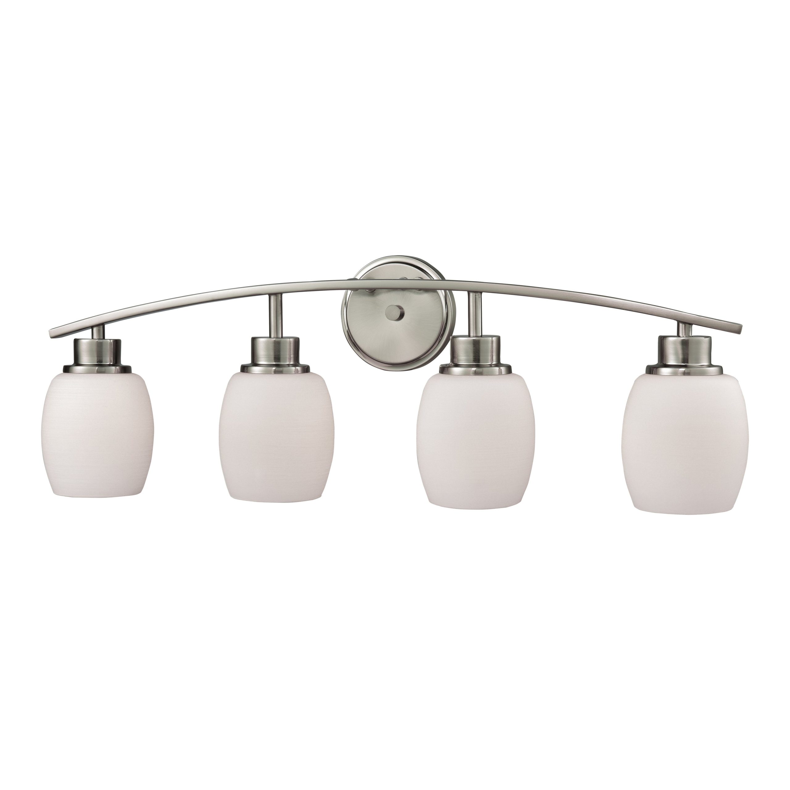 THOMAS CN170412 Casual Mission 28” Wide 4-Light Vanity Light – Brushed Nickel