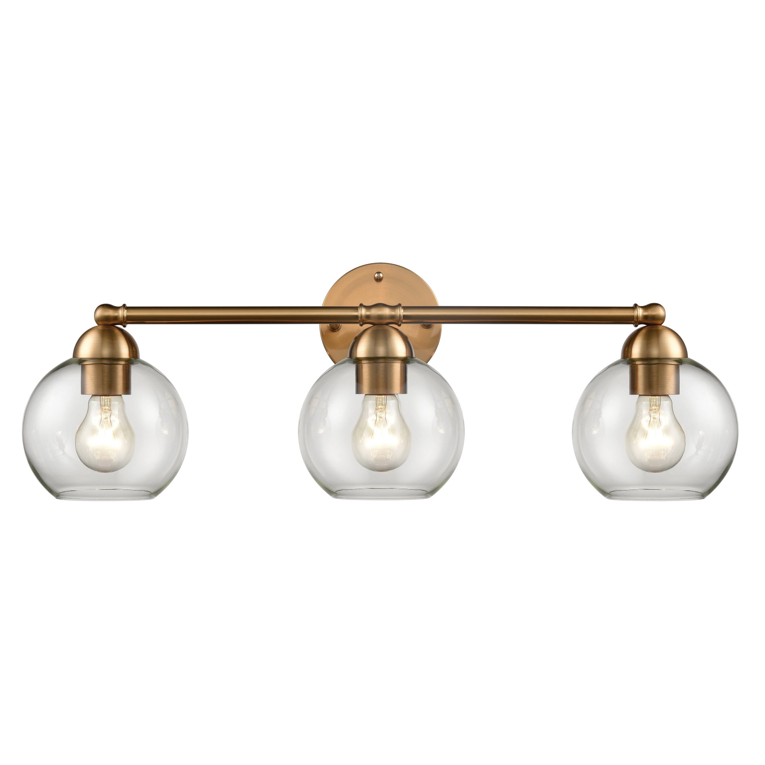 THOMAS CN280315 Astoria 25” Wide 3-Light Vanity Light – Satin Gold