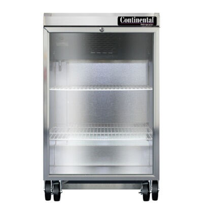 Continental BB24NGD – Back Bar Cooler, 24″W, 38-13/16″H, (1) glass door with locks, black