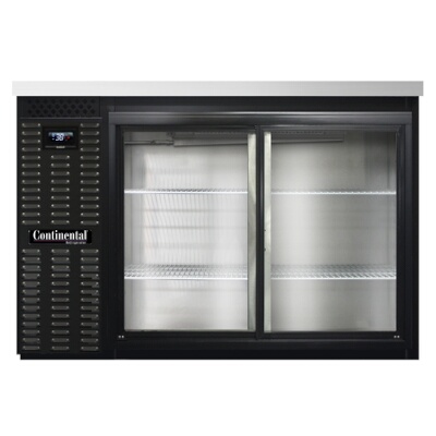 Continental BB50NSGD – Back Bar Cooler, 50″W, sliding glass doors, black