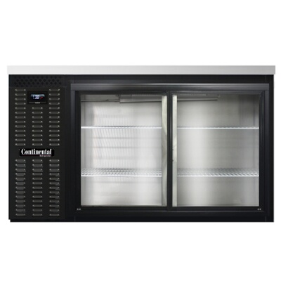 Continental BB59NSGD – Back Bar Cooler, 59″W, sliding glass doors, black