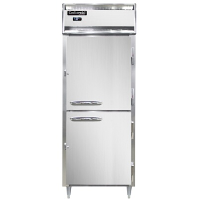 Continental D1RENSAHD – Reach-In Refrigerator, 28-1/2″W, one-section, wide half-height solid doors