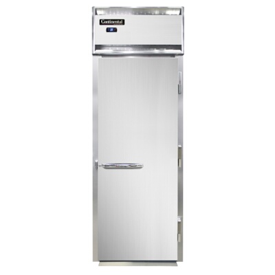 Continental D1RIN-E – Extra-High Refrigerator, roll-in, one-section, solid door, stainless steel ramp