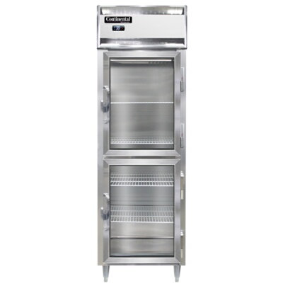 Continental D1RNGDHD – Reach-In Refrigerator, one-section, half-height glass doors