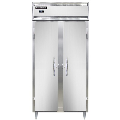 Continental D2RSENSS – Reach-In Refrigerator, 36-1/4″W, two-section, narrow full-height solid doors