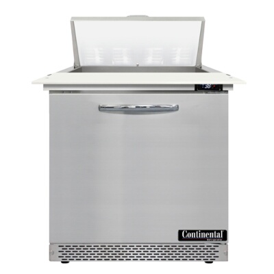 Continental D32N8C-FB – Sandwich Prep Table, 32″W, one-section, (1) door, stainless steel top