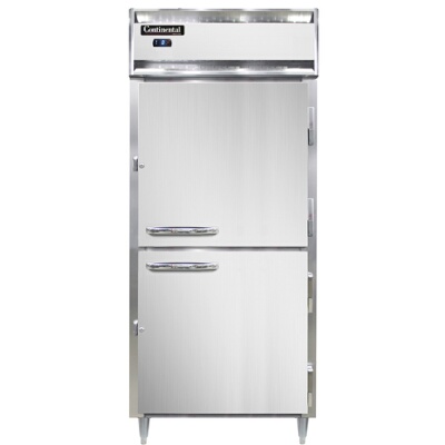 Continental D1FXSNHD – Reach-In Freezer, 36-1/4″W, one-section, shallow depth, wide half-height solid door