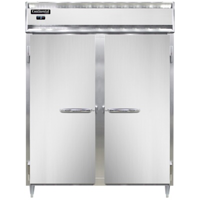 Continental D2FEN – Reach-In Freezer, 57″W, two-section, wide full-height solid doors