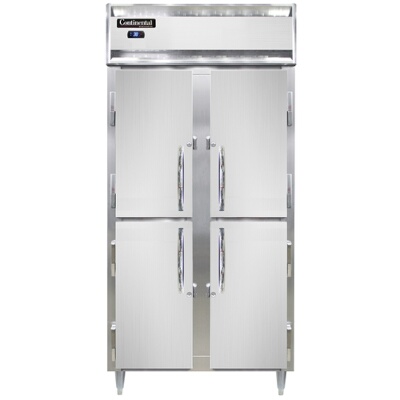 Continental D2RSESNSSHD – Refrigerator, 36-1/4″W, two-section, shallow depth, narrow half-height solid doors