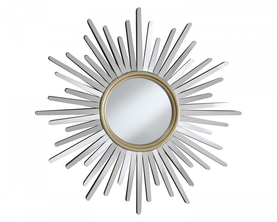 Coaster – Sunburst Wall Mirror in Champagne/Silver