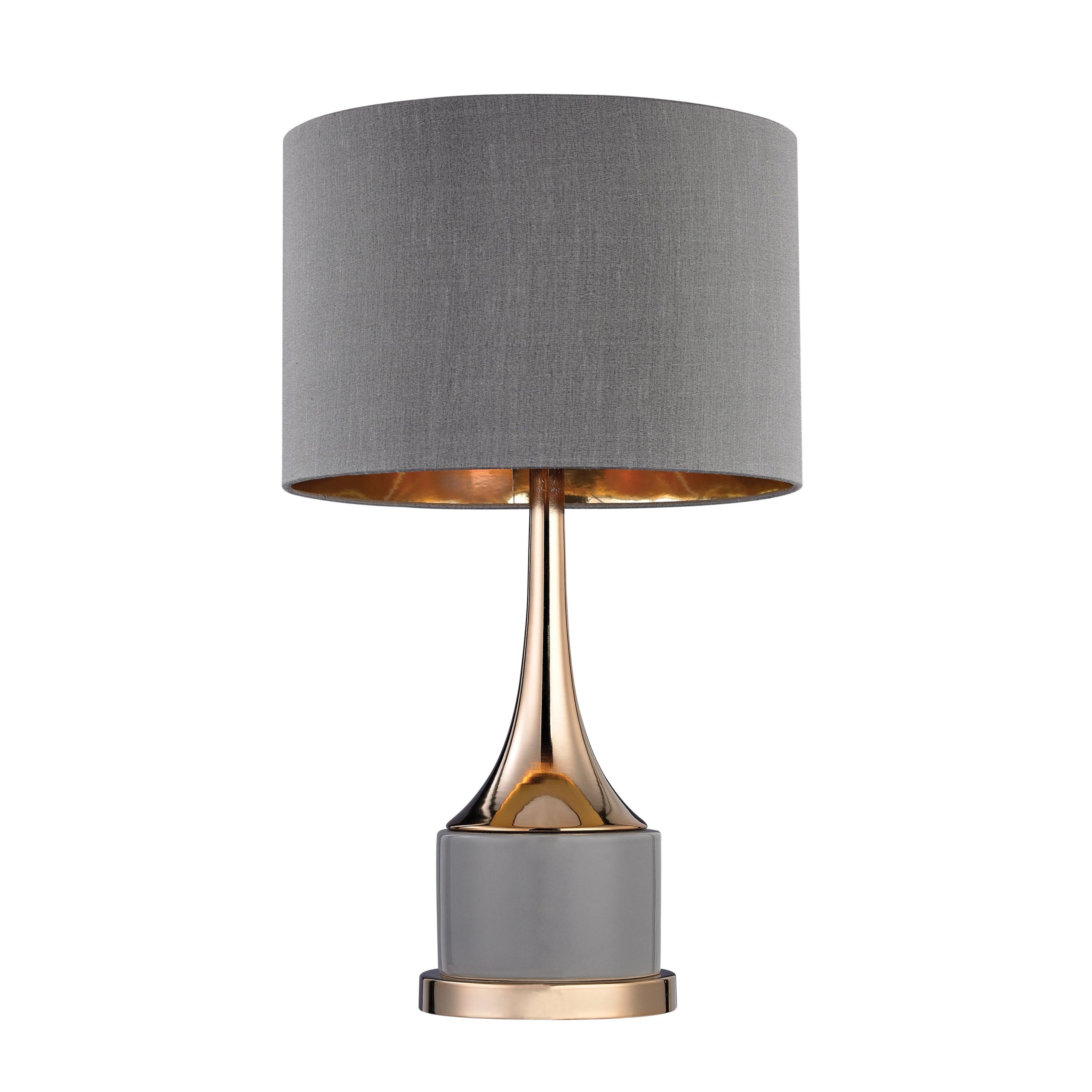 ELK SIGNATURE D2748 Cone Neck 18.5” High 1-Light Table Lamp – Gray