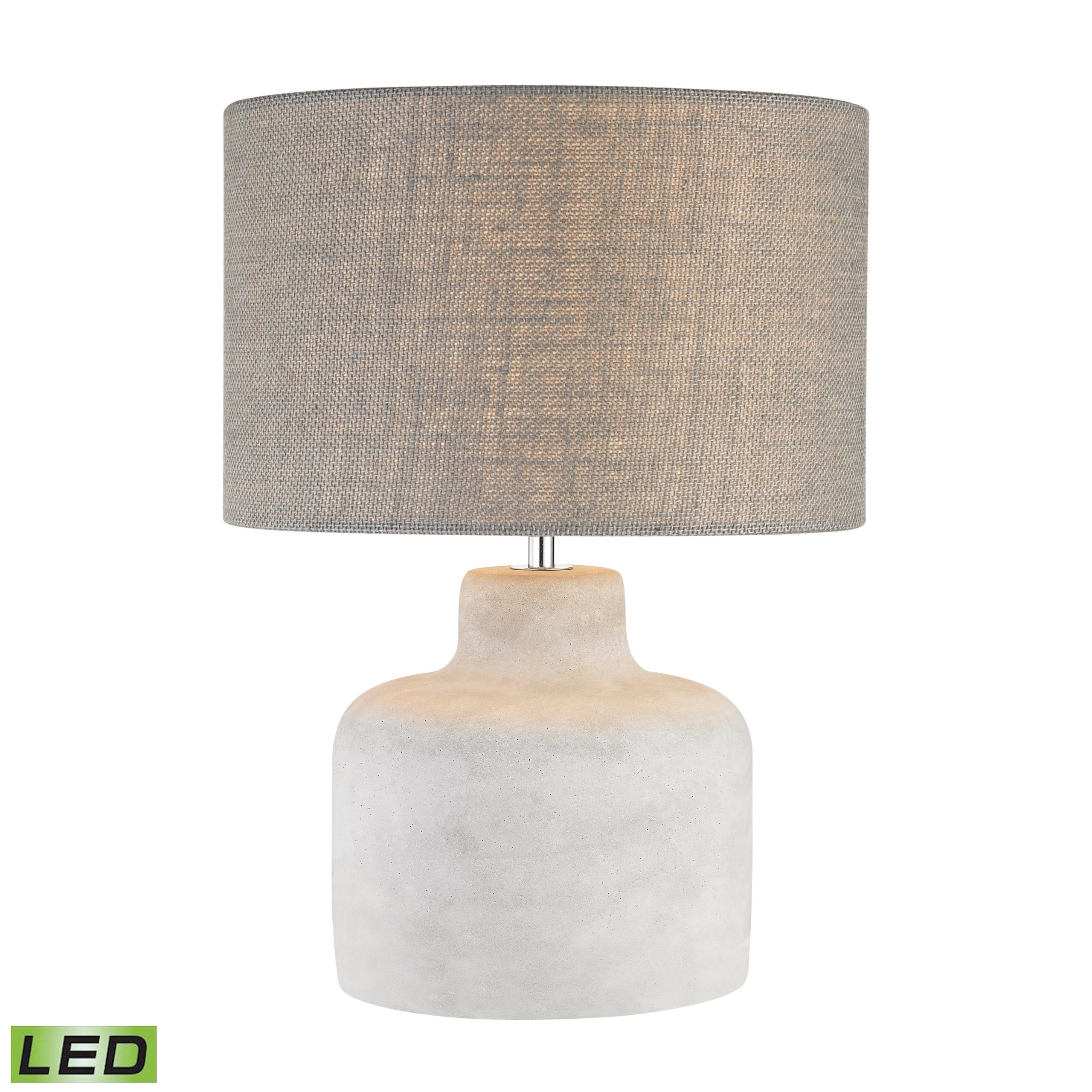 ELK STUDIO D2950-LED Rockport 17” High 1-Light Table Lamp – Polished Concrete – Includes LED Bulb