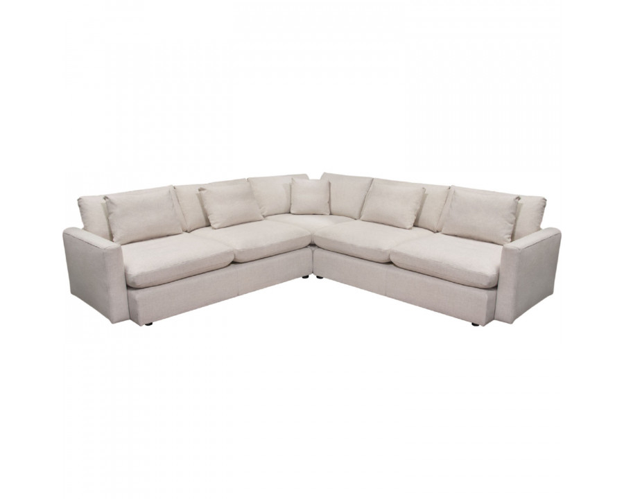 Diamond Sofa – Arcadia 3PC Fabric Corner Sectional with Feather Down Seating