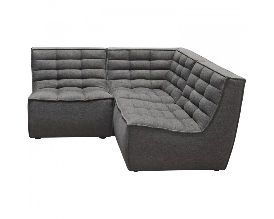 Diamond Sofa – Marshall 3PC Corner Modular Fabric Sectional with Scooped Seat