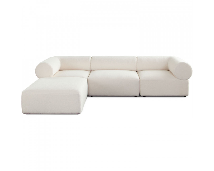 Diamond Sofa – Zia 4PC Fabric Modular Reversible Chaise Sectional