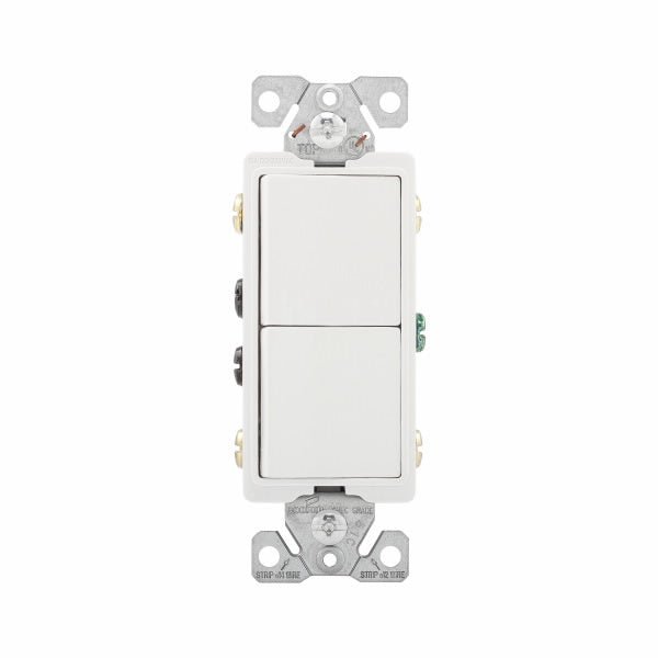 Eaton 7731W Duplex 3 Way Combination Decorator Switch