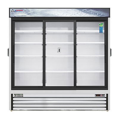 Everest EMGR69C – Chromatography Refrigerator, three-section, 72-7/8″W, (3) sliding glass doors, white exterior