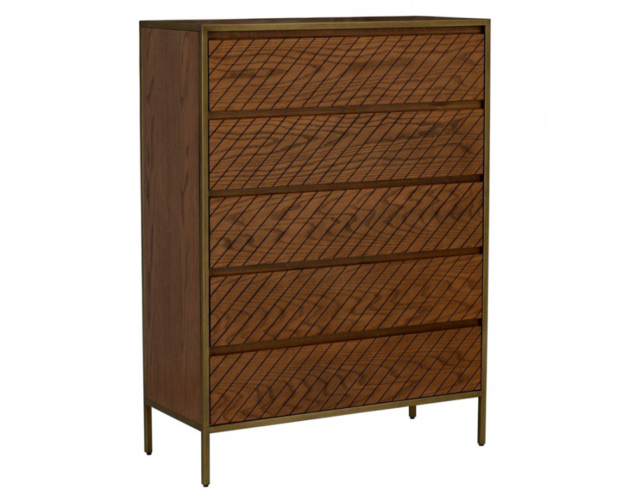 GFURN – Willingham Tall Sideboard in Boston Cherry/Brass