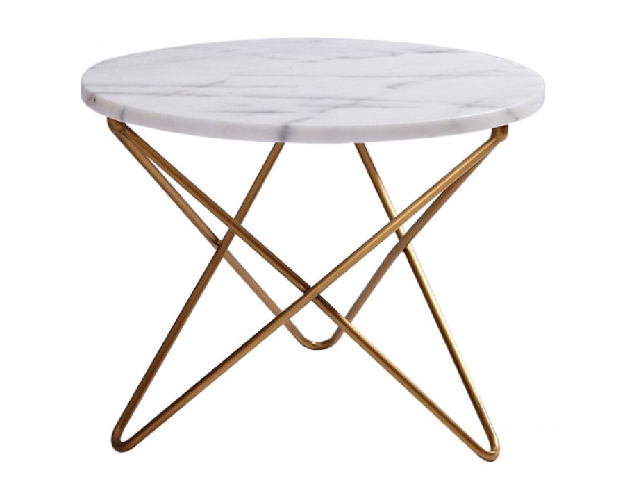 GFURN – Manon Marble Coffee/Side Table in White