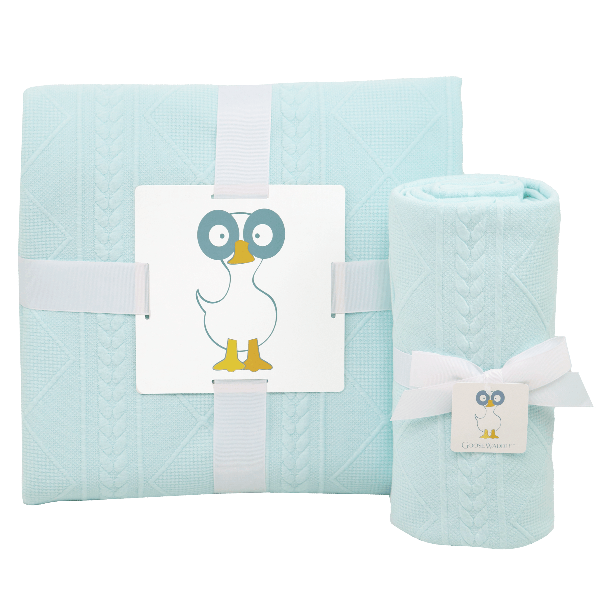 Mommy & Me Knit Blanket Set – Mint