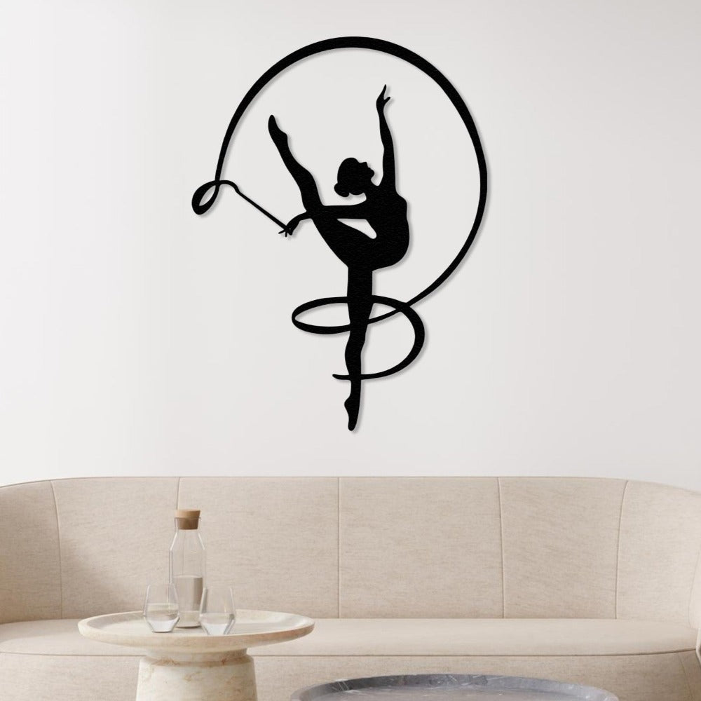 Gymnast Girl Metal Wall Decor