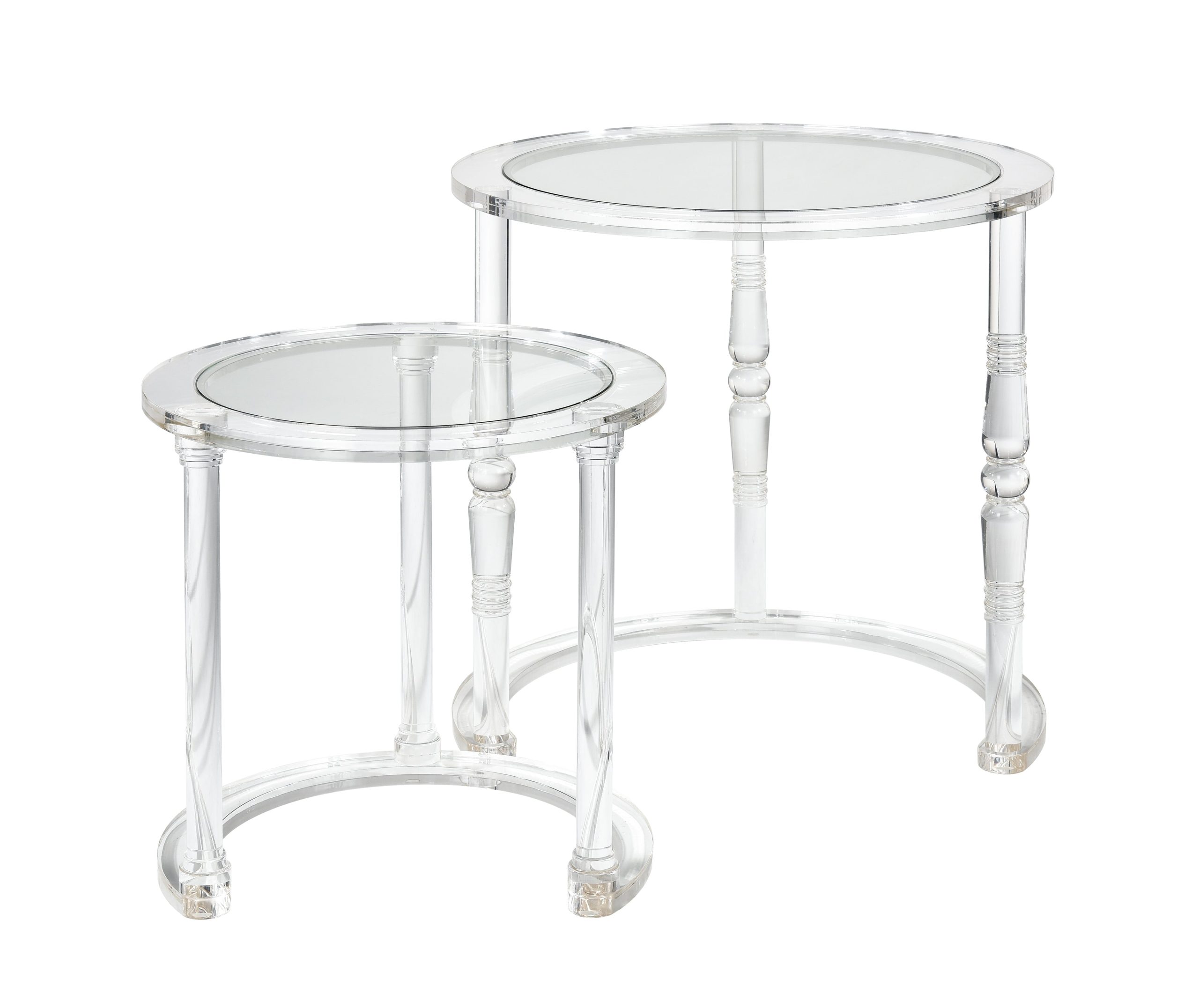 ELK SIGNATURE H0015-9104/S2 Jacobs Nesting Table – Set of 2 Round Clear