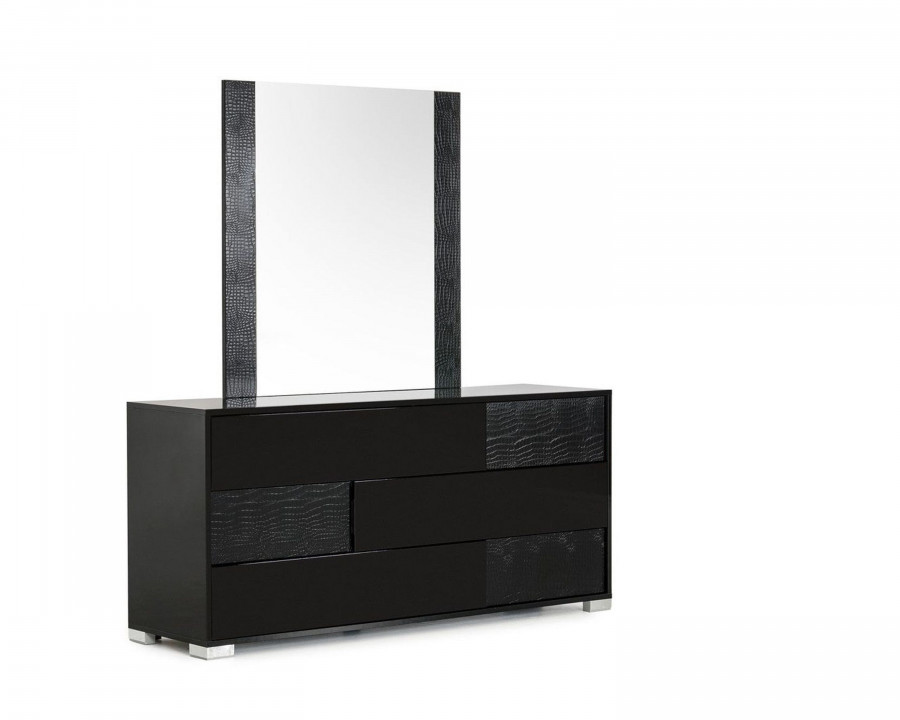 Jubilee – Grawty Modern Dresser and Mirror in Black