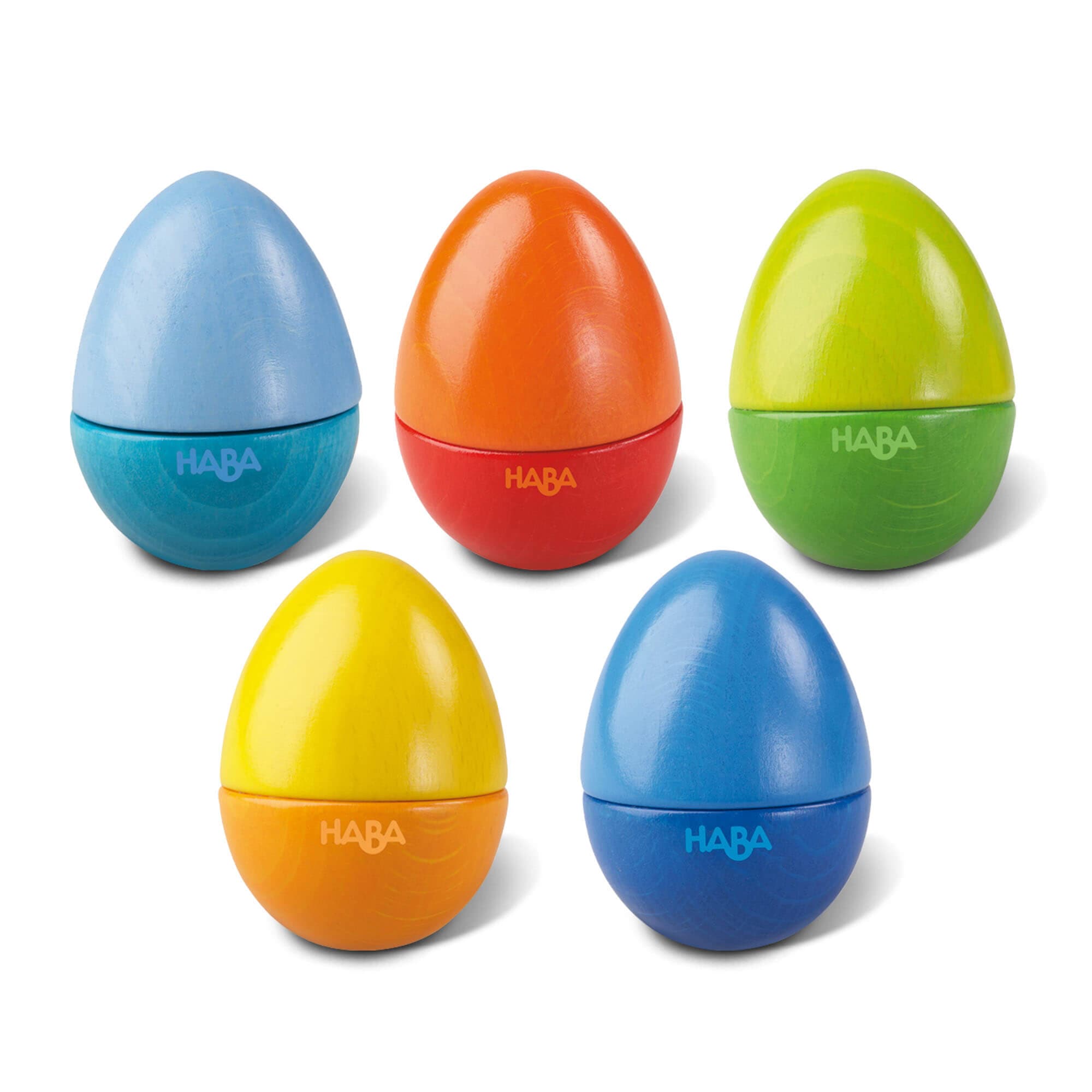 Set Of 5 Wooden Musical Eggs