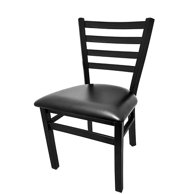 Oak Street SL3160 – Dining Chair, extra large, ladder back, black frame