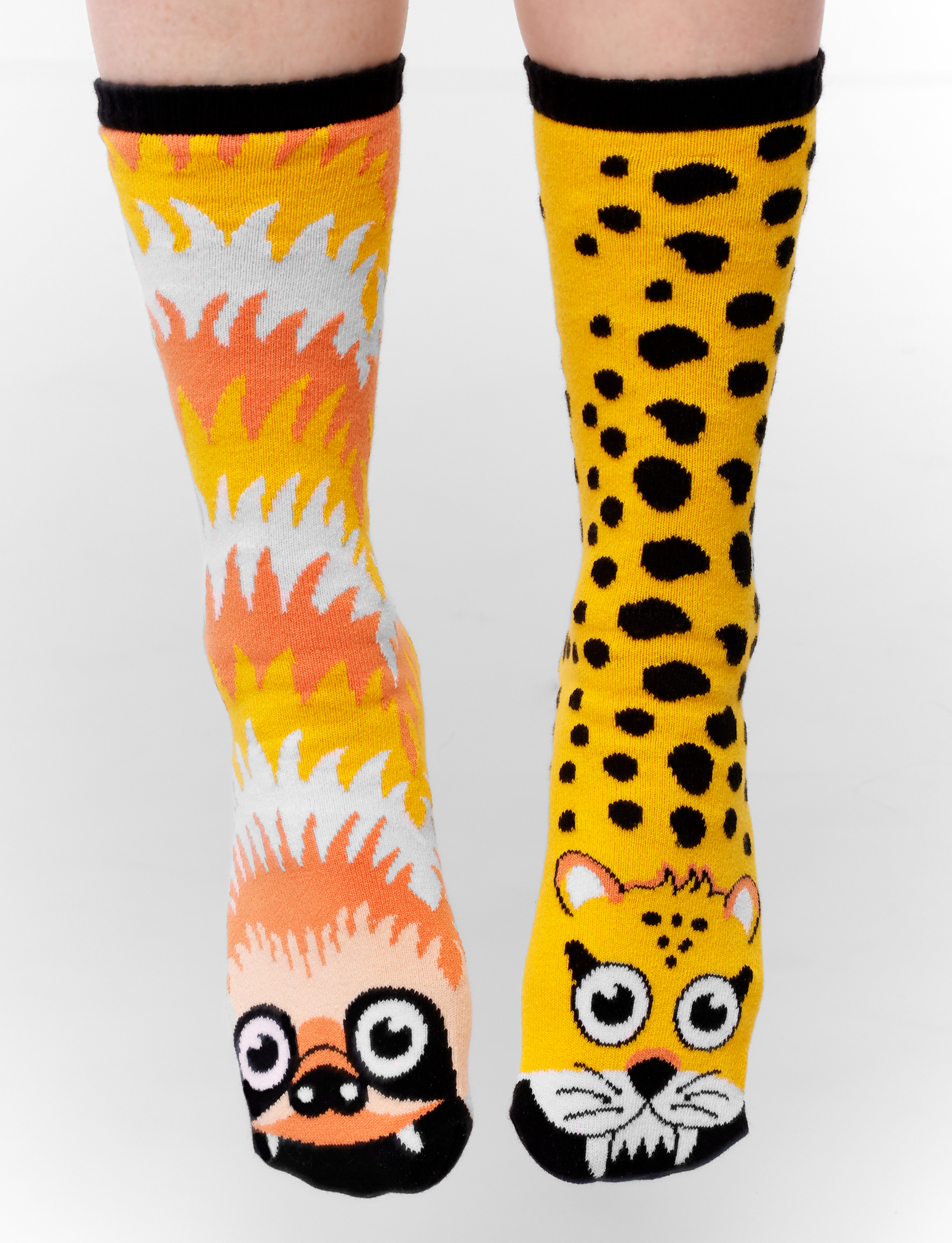 Adult Sloth & Cheetah Socks