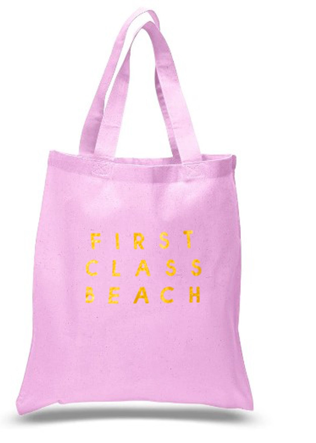 First Class Beach Gold In Pink Bag