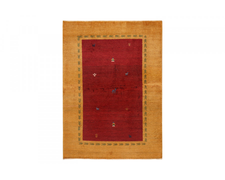 Pasargad – Gabbeh Collection Hand-Knotted Lamb’s Wool Area Rug 41” x 57” (030311)