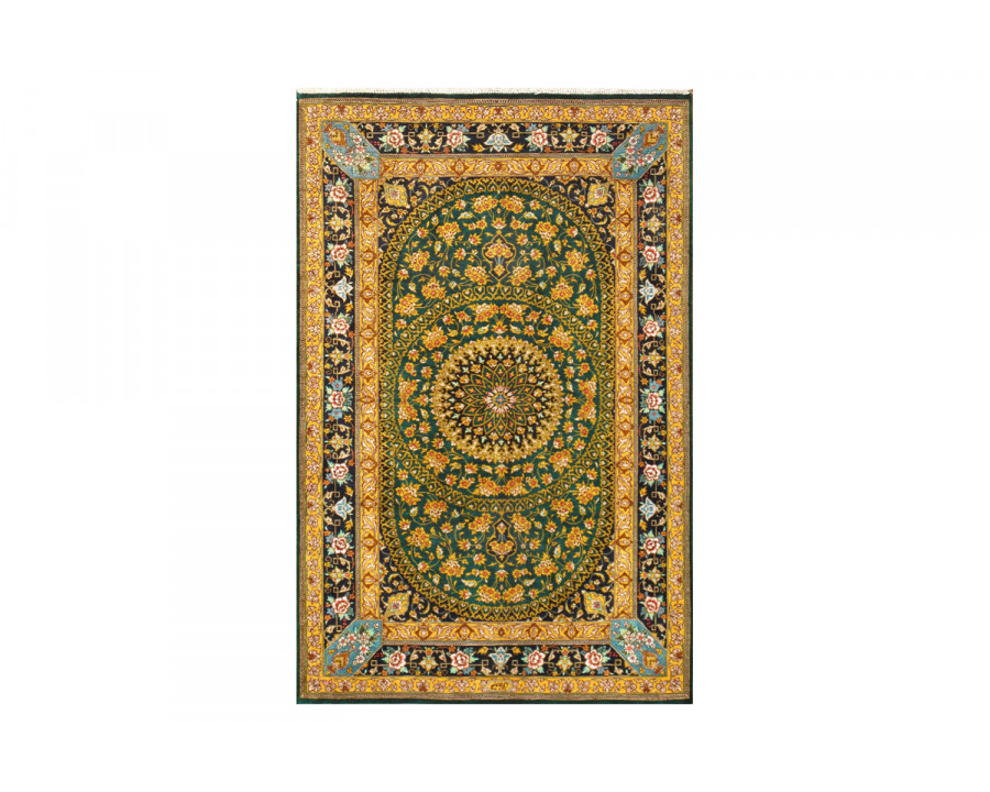 Pasargad – Qum Collection Hand-Knotted Pure Silk Area Rug 30” x 48” (038418)